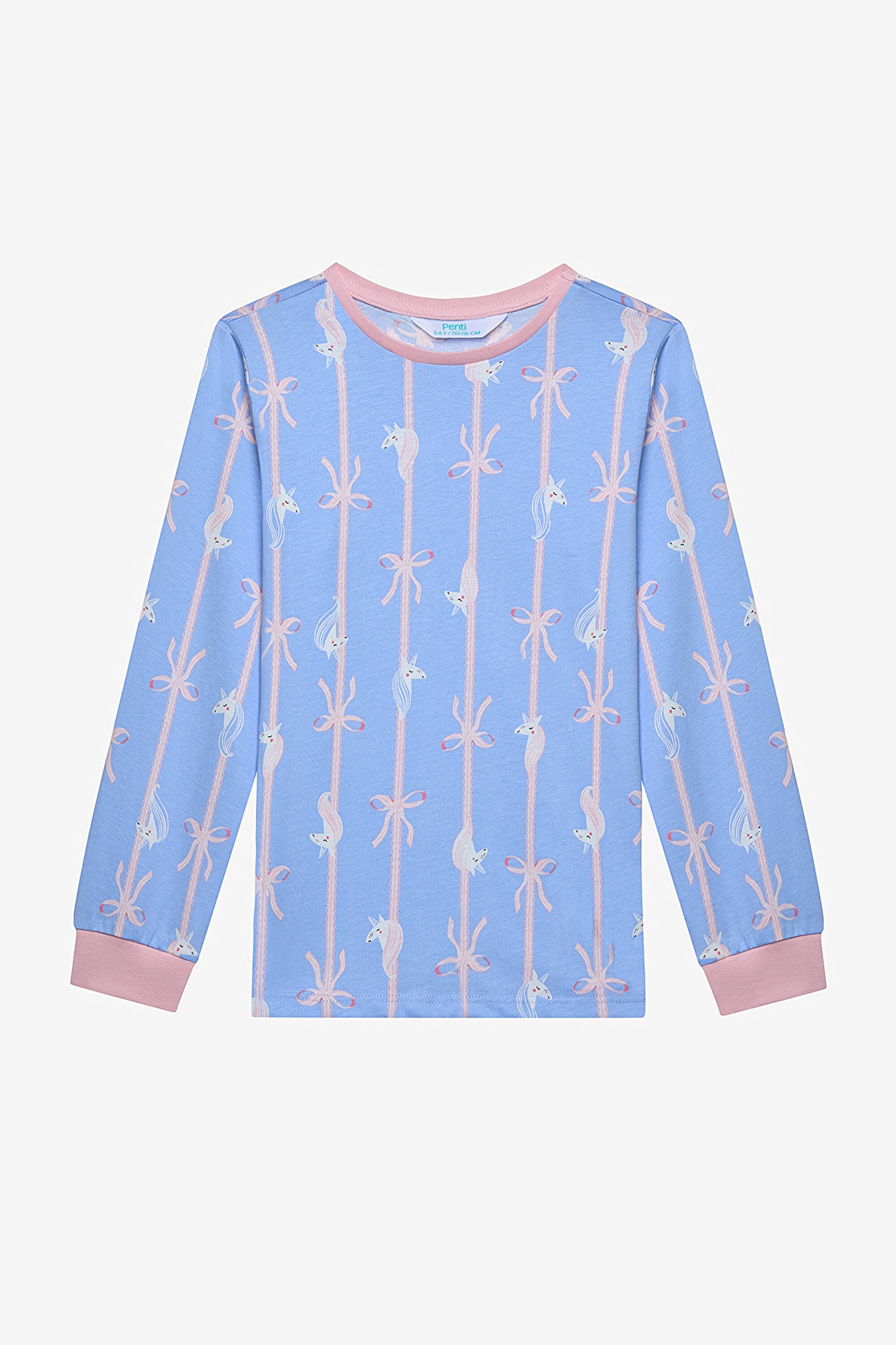 Girl Bowtiful 2-Piece Multicolored Pajama Set