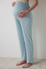 Mama Printed Mint Pants Pajama Bottoms