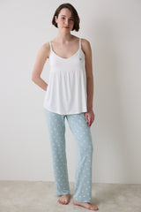 Mama Printed Mint Pants Pajama Bottoms