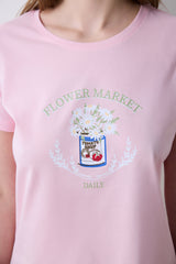 Flower Market Trousers Multicolored Pajama Set