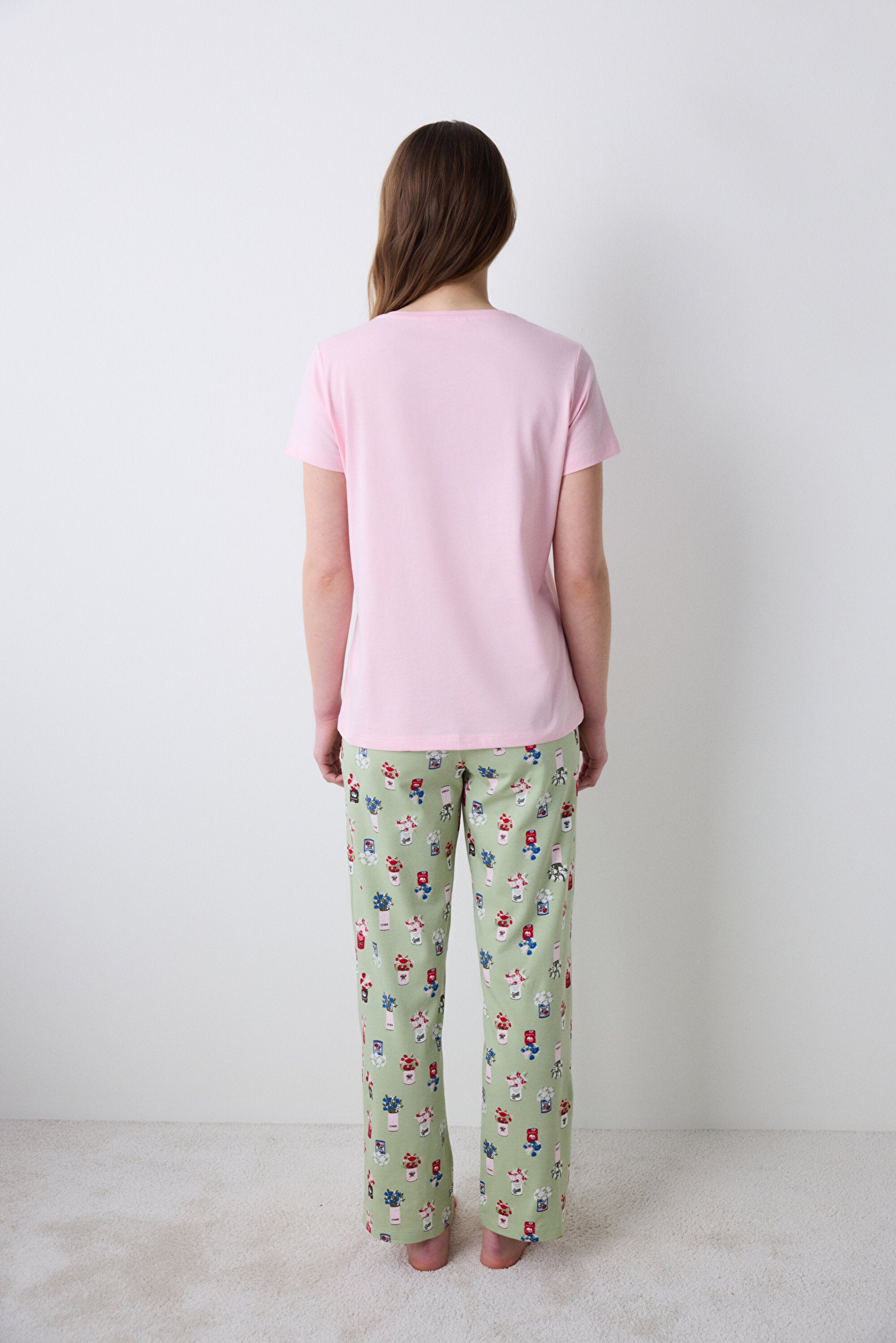 Flower Market Trousers Multicolored Pajama Set