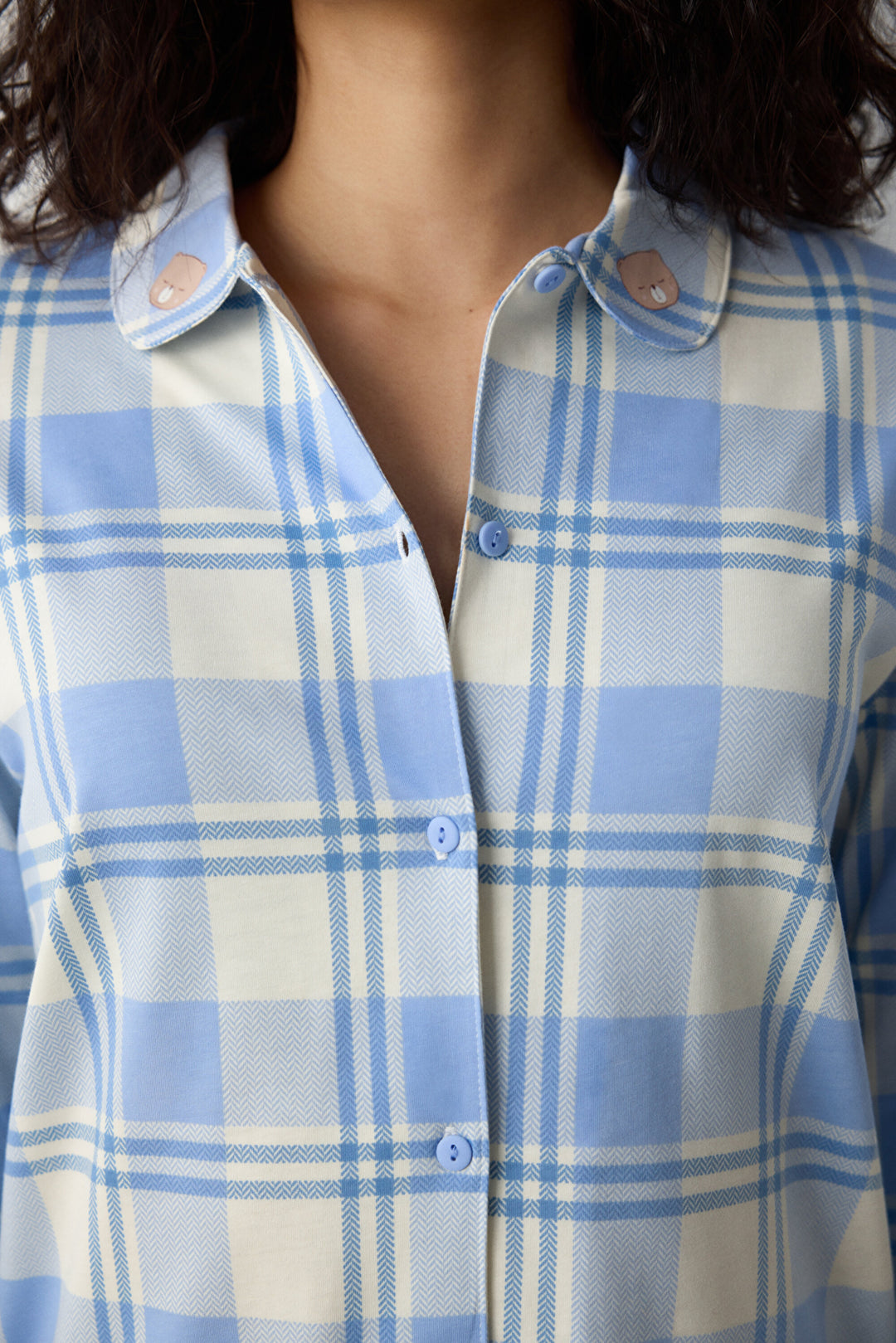 Happy Checked Long Sleeve Shirt & Pant Set