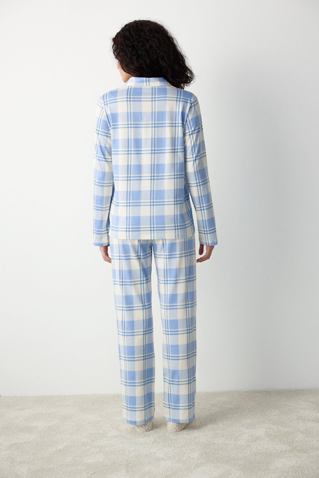 Happy Checked Long Sleeve Shirt & Pant Set