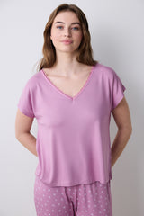 Alia Soft Pants Lilac Pajama Set