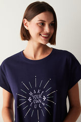 Zodiac Navy Tshirt PJ Top