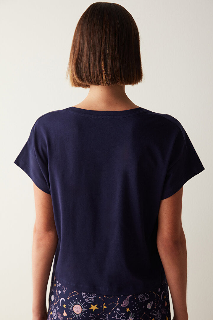 Zodiac Navy Tshirt PJ Top