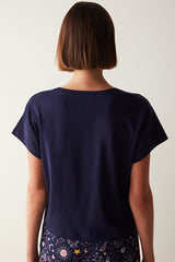 Zodiac Navy Tshirt PJ Top