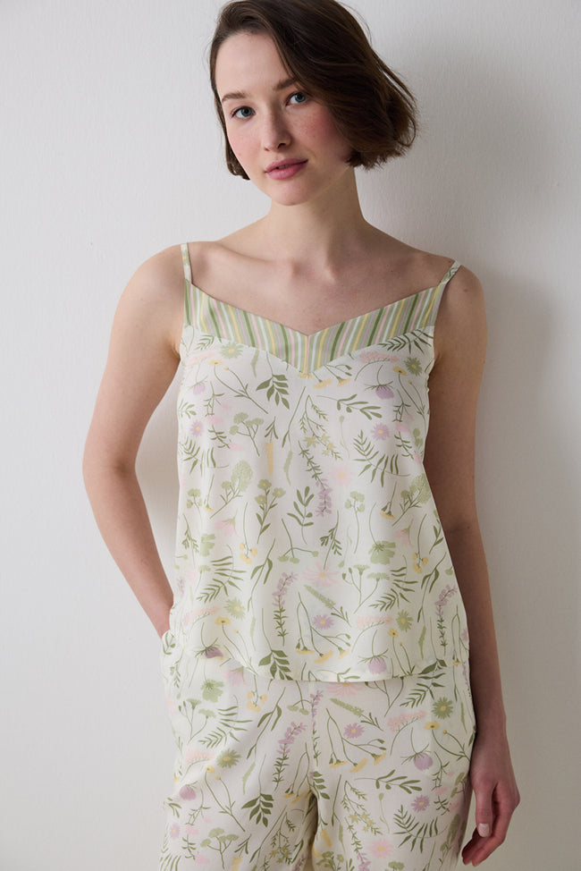 Iris Floral Multicolored Tank Top Hover Image