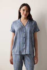 Freya Shirt Pants Gray Pajama Set