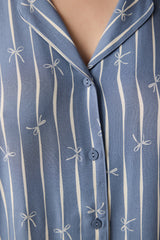 Freya Shirt Pants Gray Pajama Set