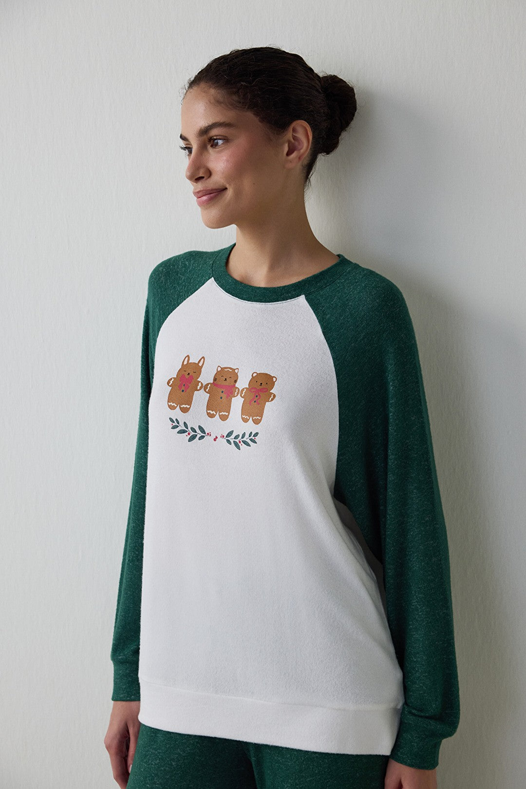 Gingerbread Thermal Pajama Top