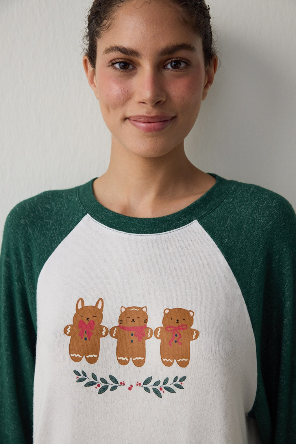 Gingerbread Thermal Pajama Top