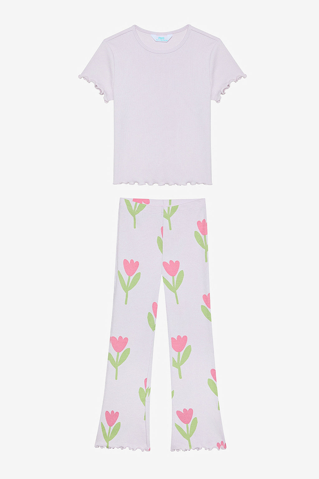Girls Tulips Lilac Pajama Set