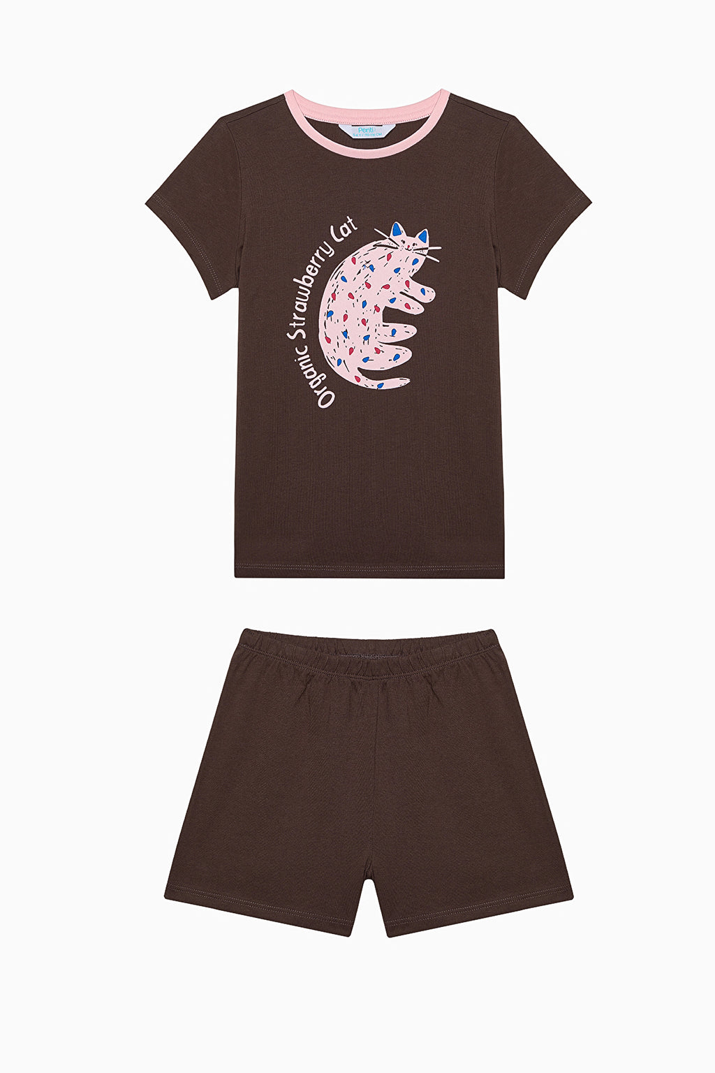 Girls Meowberry Multicolored 2-Piece Pajama Set