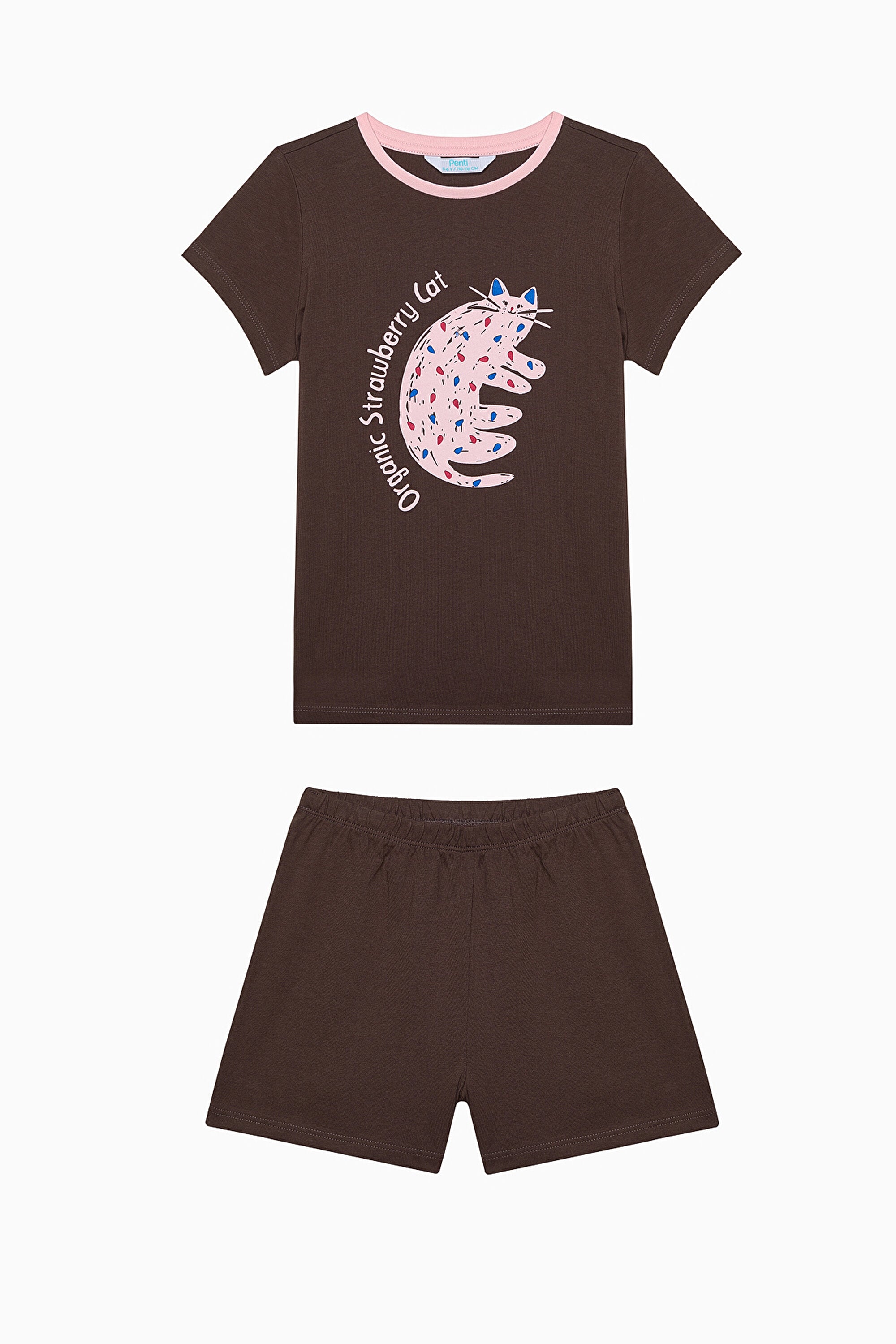 Girls Meowberry Multicolored 2-Piece Pajama Set