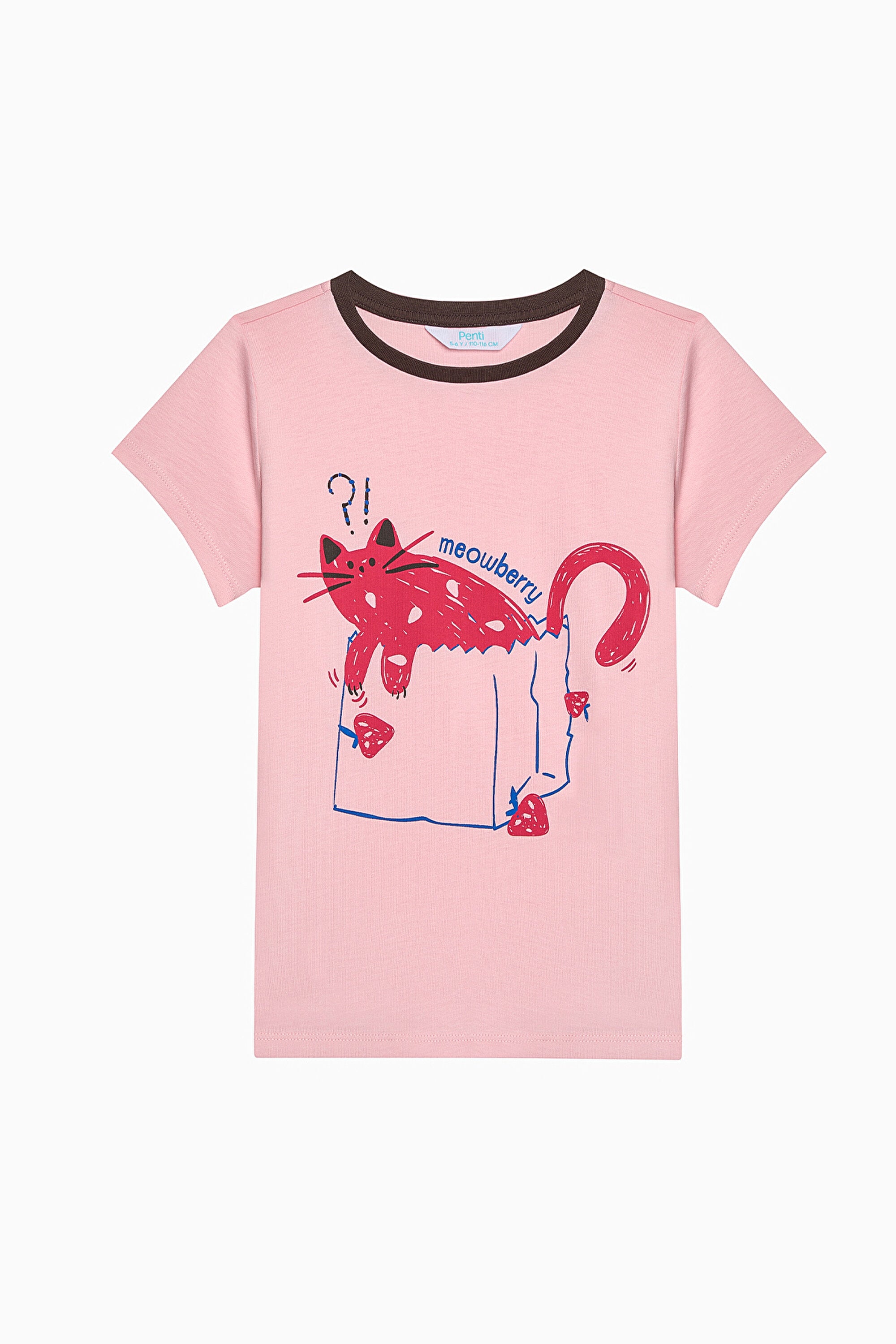 Girls Meowberry Multicolored 2-Piece Pajama Set