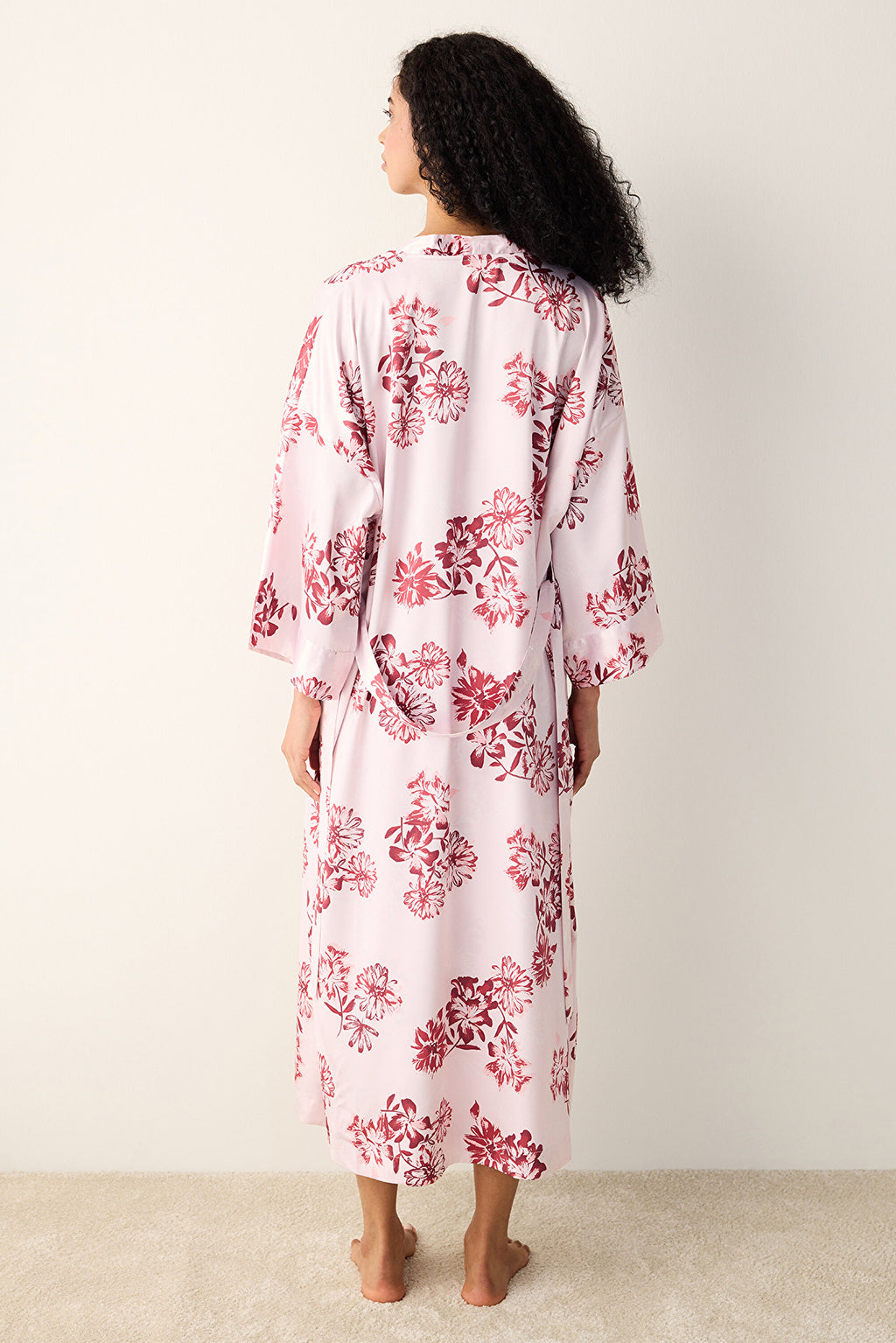 Naya Satin Pink Dressing Gown