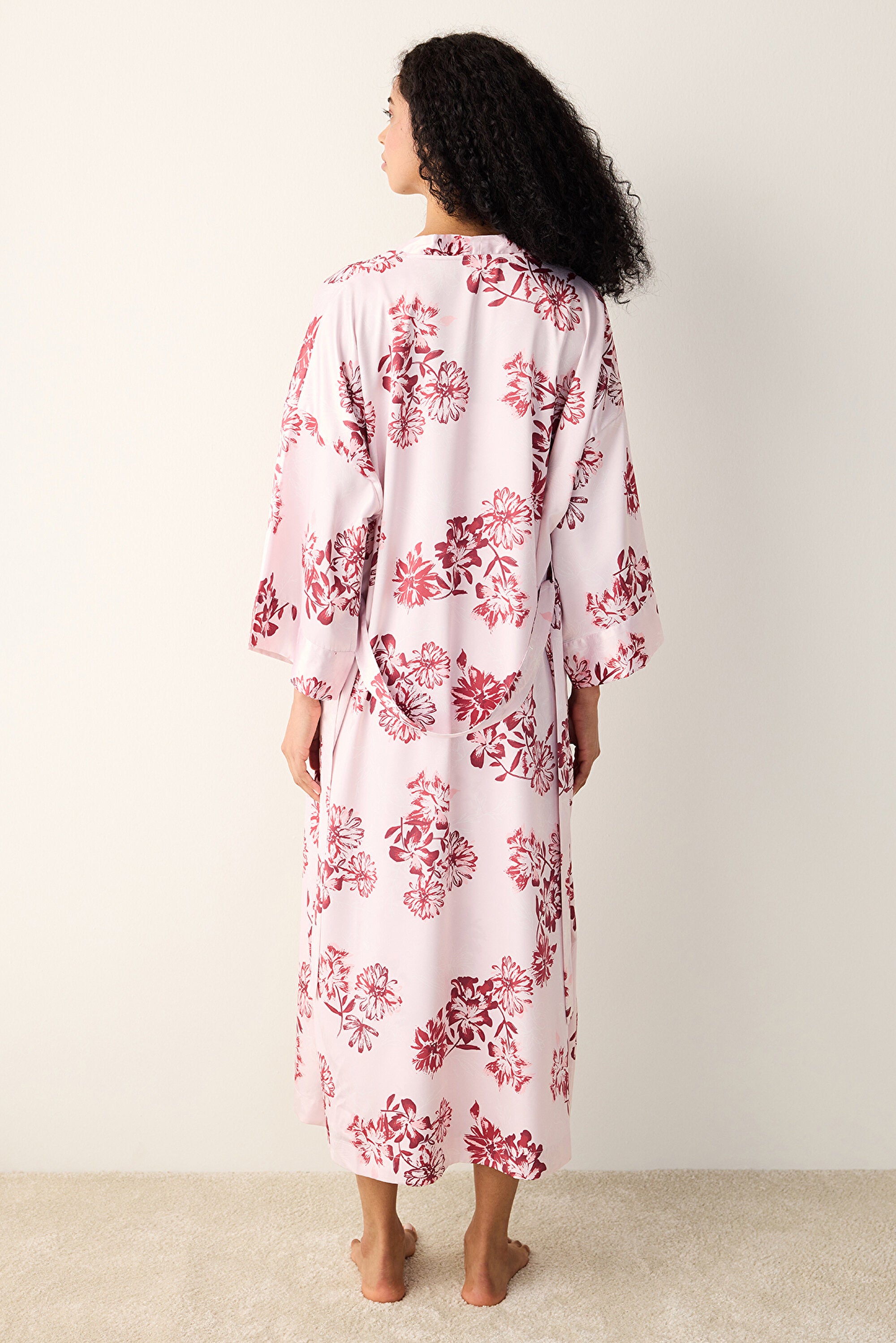 Naya Satin Pink Dressing Gown