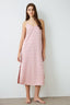 Dusty Rose Emma Zebra Patterned V-Neck Satin Nightgown
