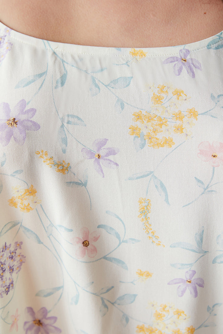 Spring Dream White Undershirt Pajama Top