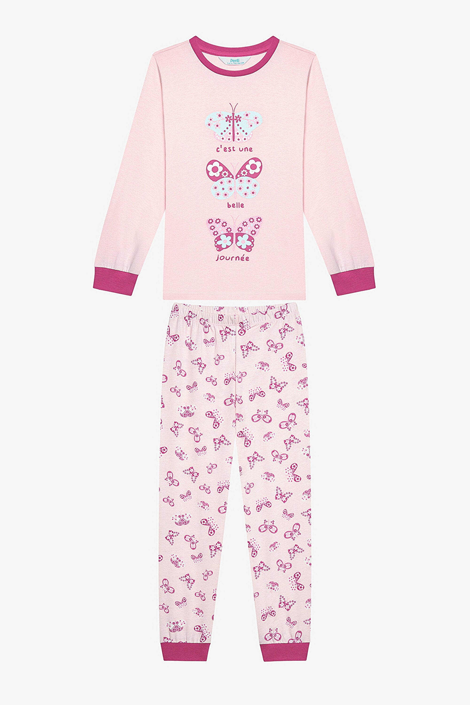Cotton Girls Le Monde 2-Piece Multicolored Pajama Set