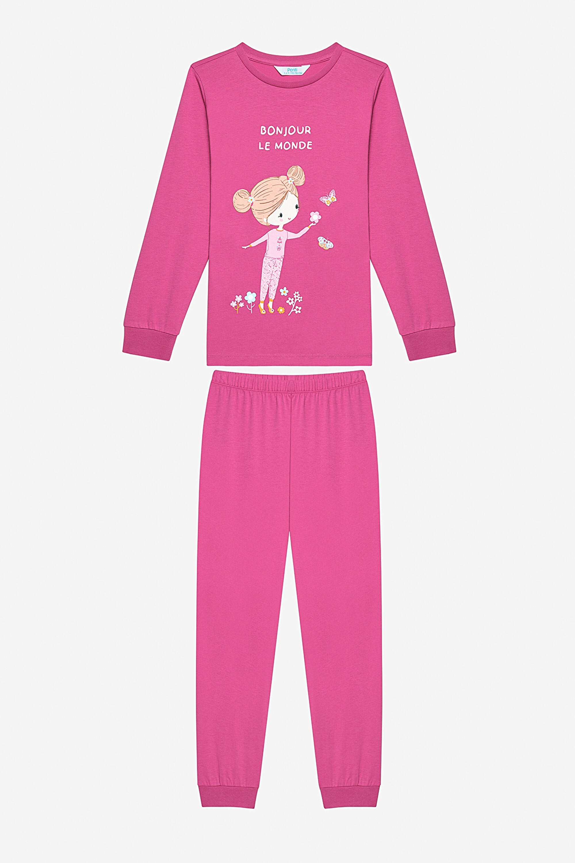 Cotton Girls Le Monde 2-Piece Multicolored Pajama Set