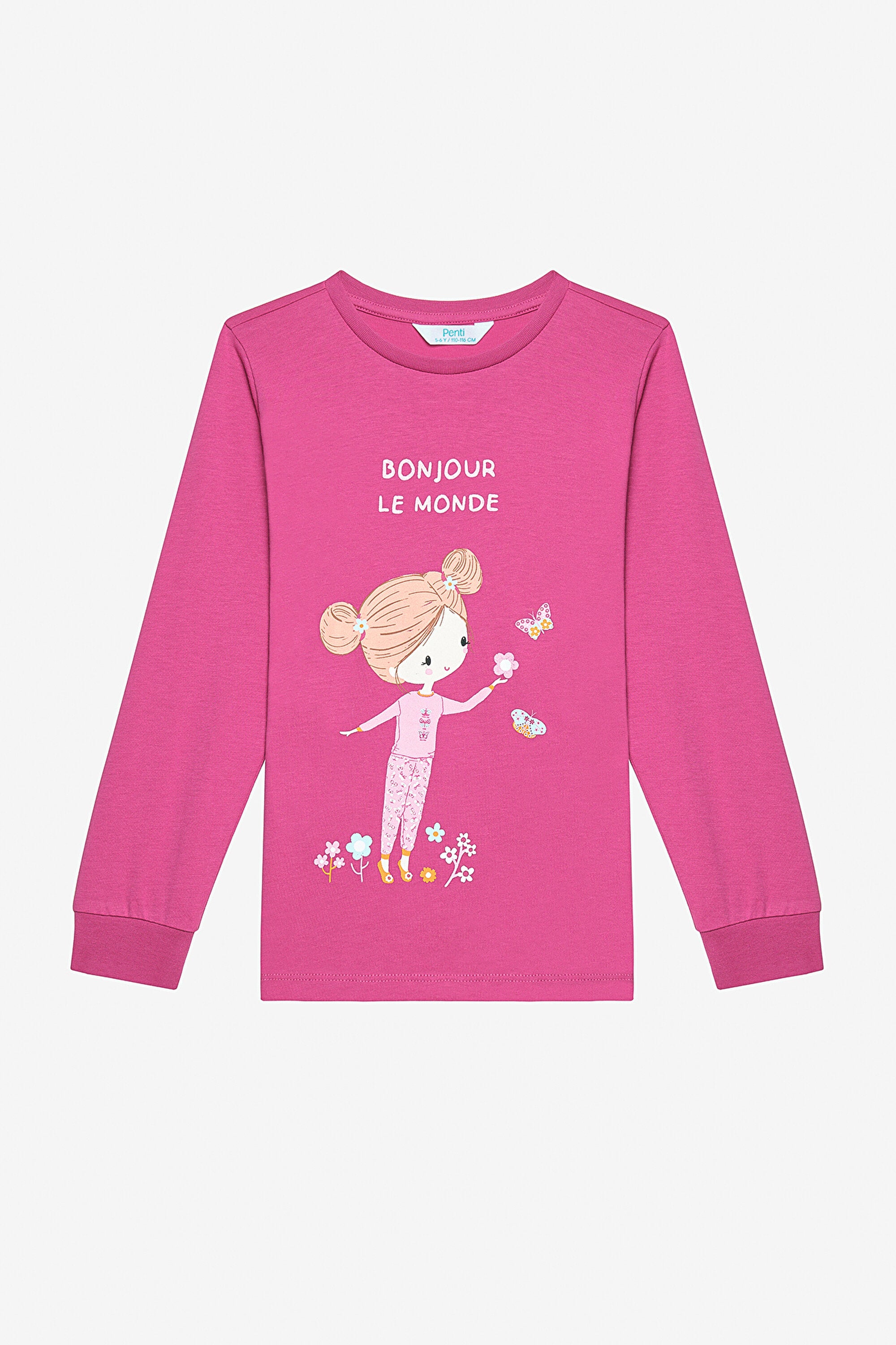 Cotton Girls Le Monde 2-Piece Multicolored Pajama Set