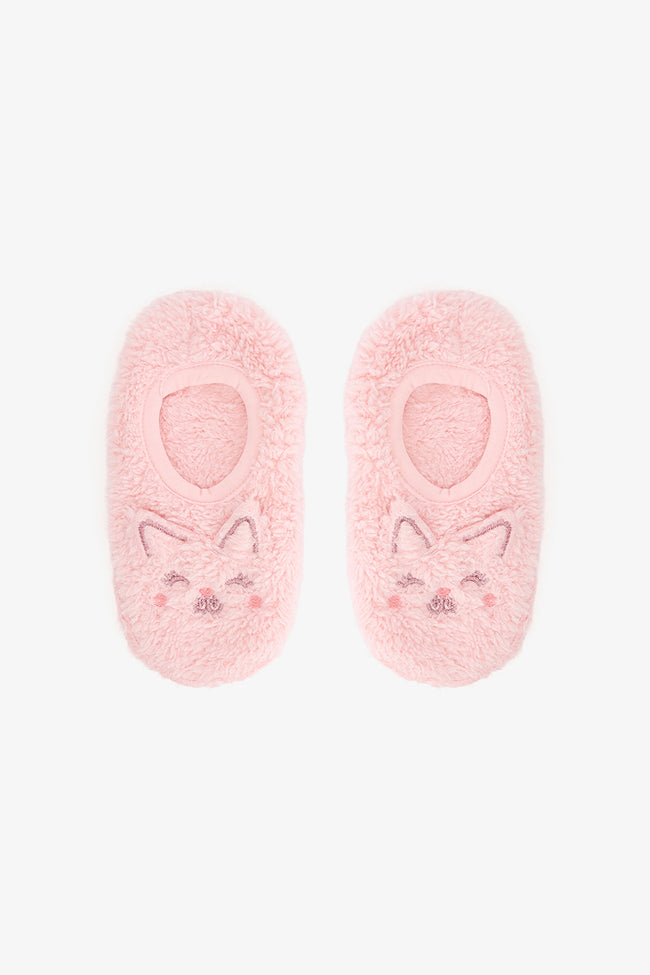 Pink Girls Sweety Non-Slip Sole House Slippers Hover Image