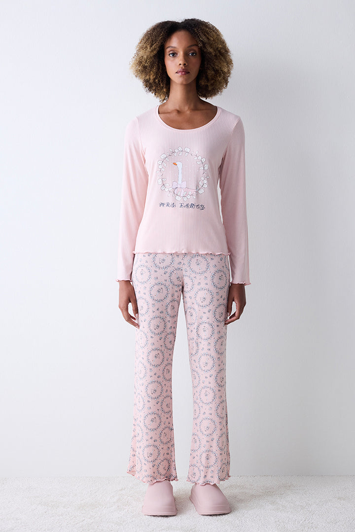 Dream Rosy Dusty Rose Pink T-Shirt Pajama Top