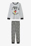 Grey Melange Boys Mickey Mouse Print Long-Sleeve Pajama Set