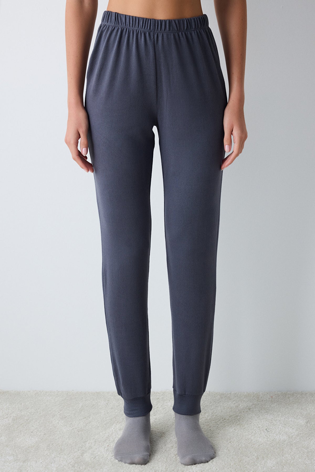 Sleep Mood Thermal Gray Pants Pajama Bottoms
