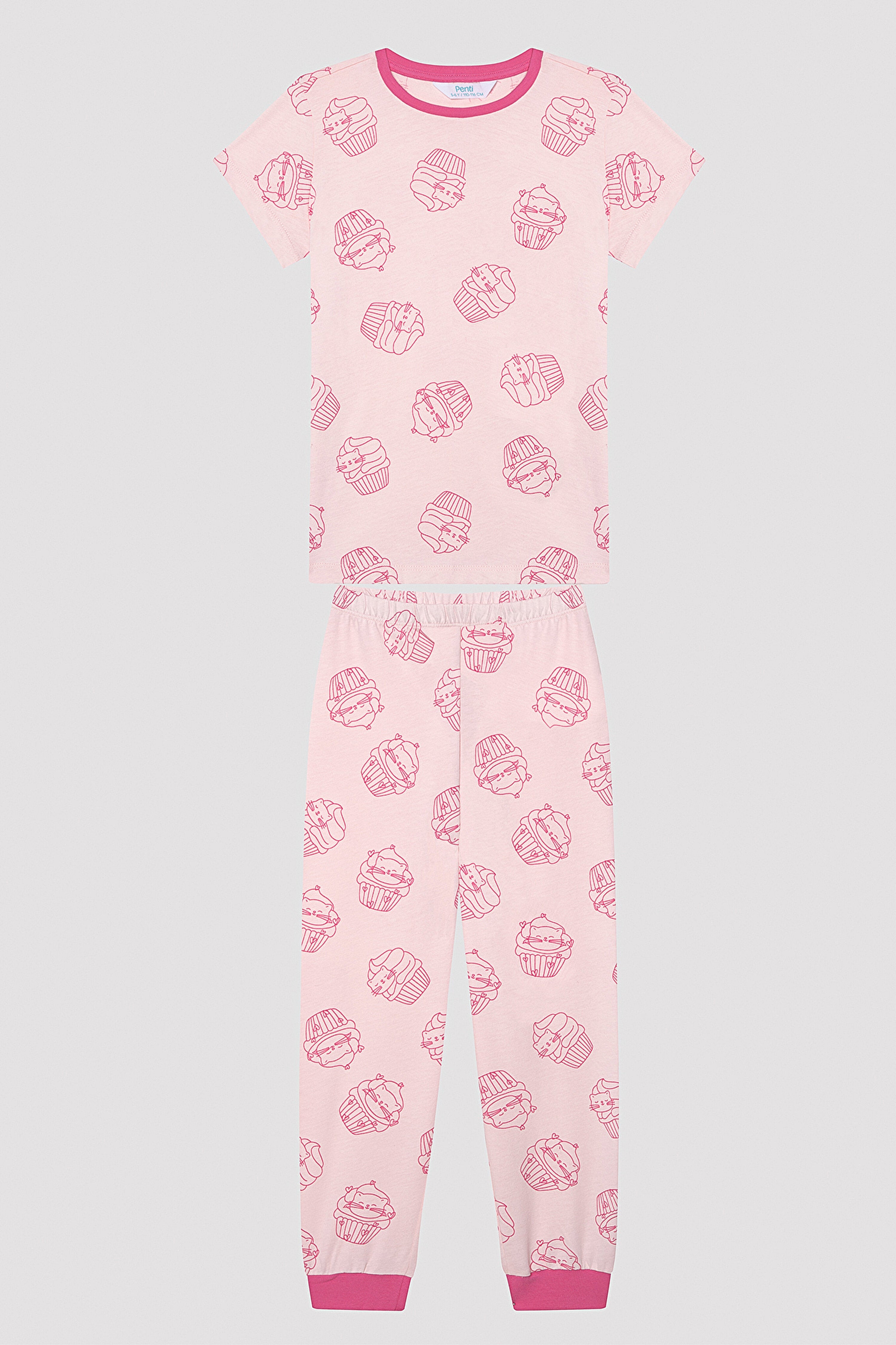 Girls Cat Cake 2in1 PJ Set
