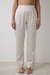 Lilah Satin Ecru Trousers