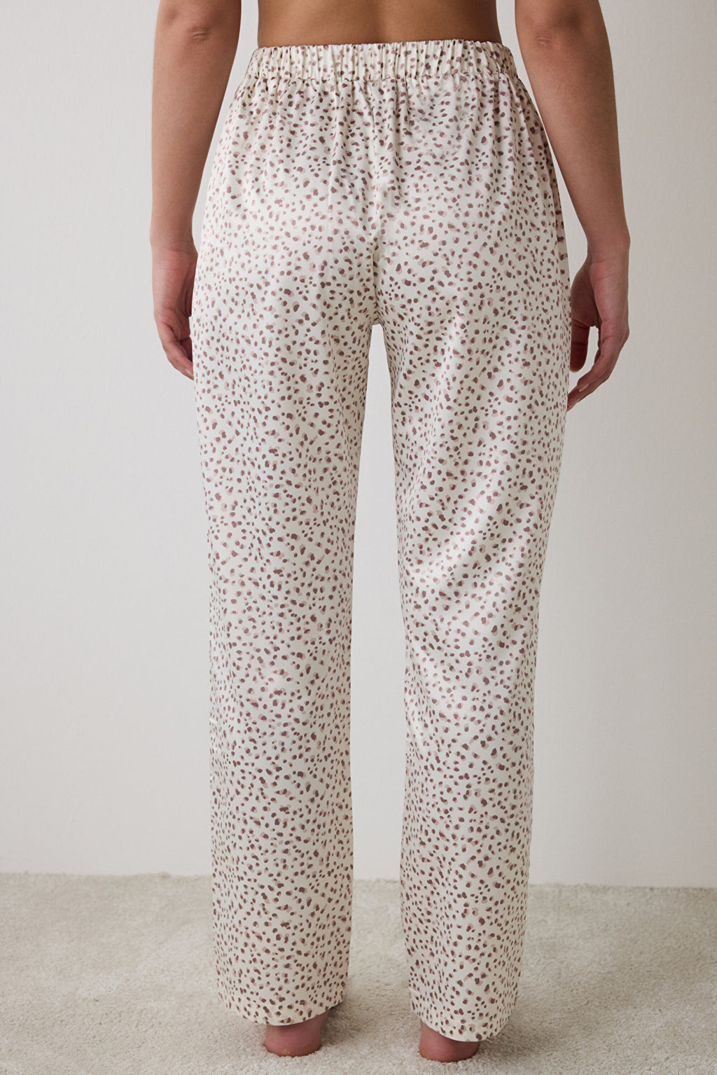 Lilah Satin Ecru Trousers
