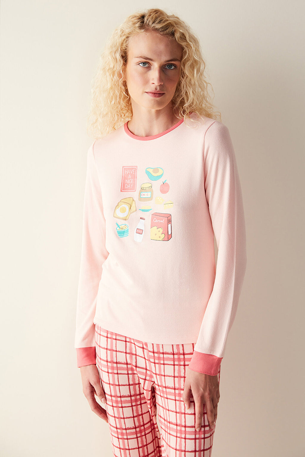 Nice Day Thermal Pink Tshirt PJ Top