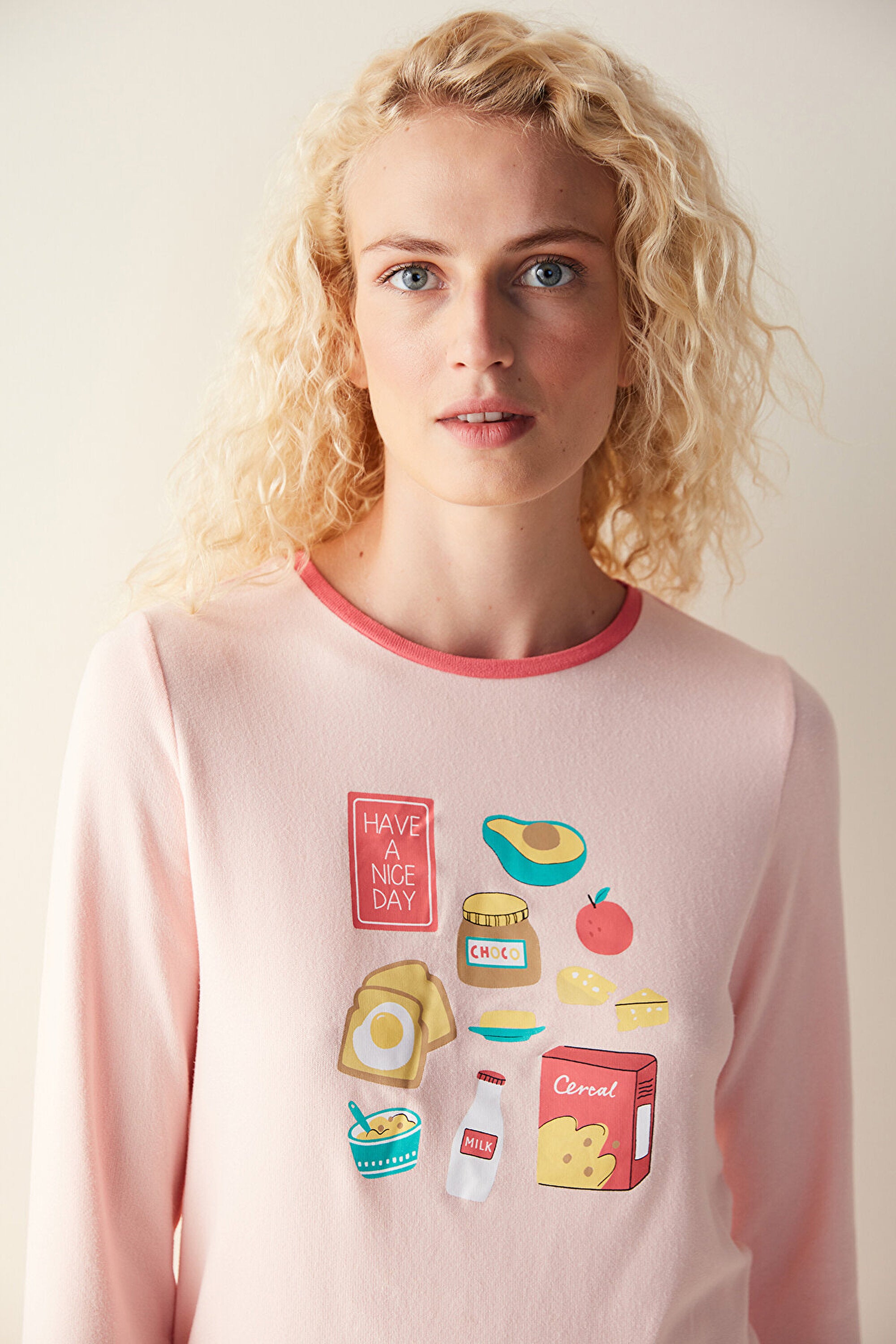 Nice Day Thermal Pink Tshirt PJ Top