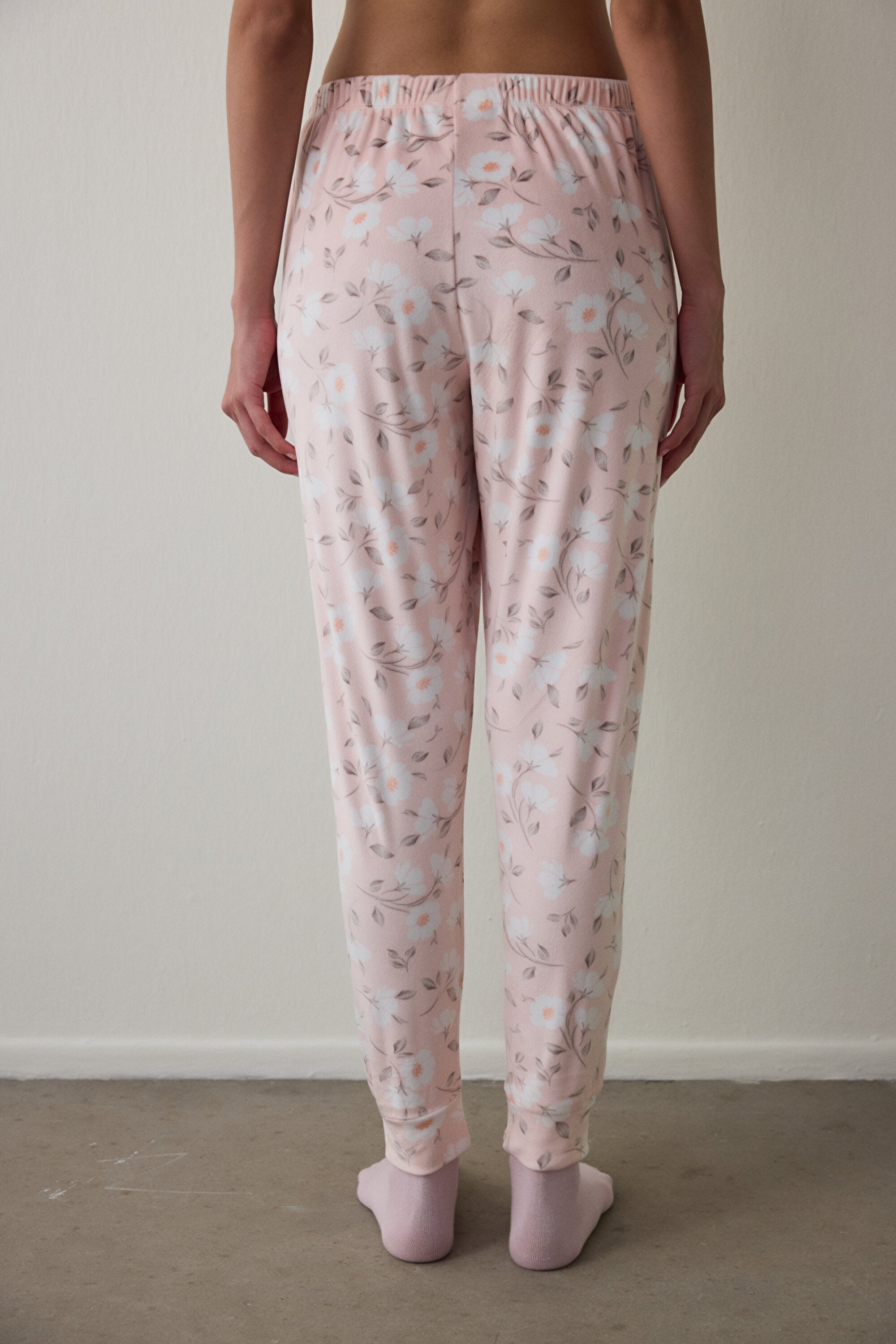 Light Pink Ellie Floral Pajama Bottoms