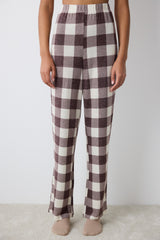 Cute Bear Gingha Brown Pants