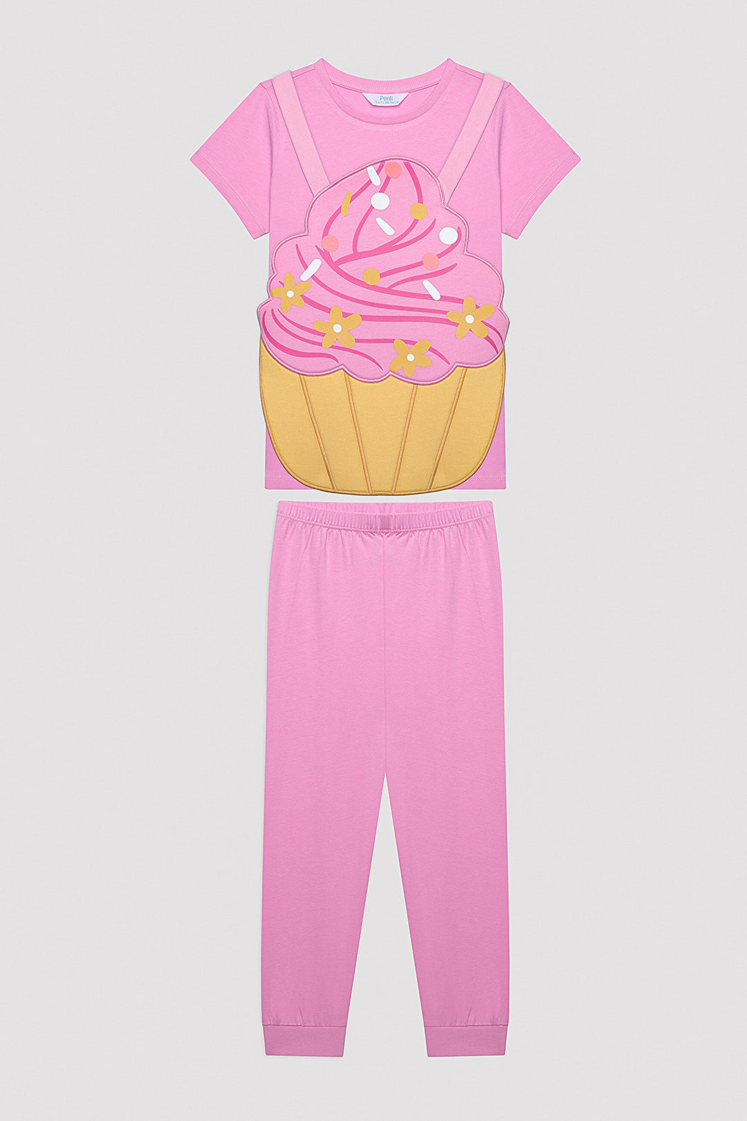 Girls Cupcake Multicolored Pajama Set