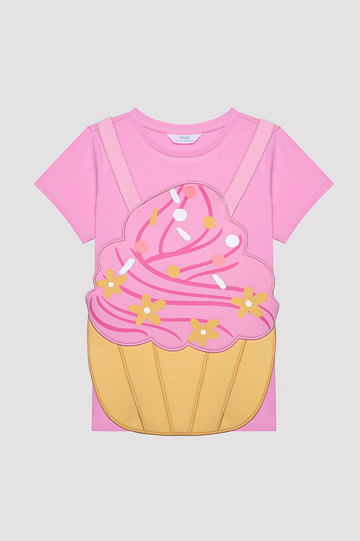 Girls Cupcake Multicolored Pajama Set
