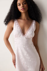 Pink Heart Satin Nightgown - Penti Loves Paris Collection