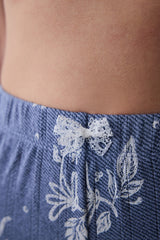 Indigo Hailee Floral Openwork Pajama Bottoms