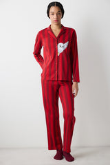 Harry Potter Hedwig Red Shirt Pants Pajama Set