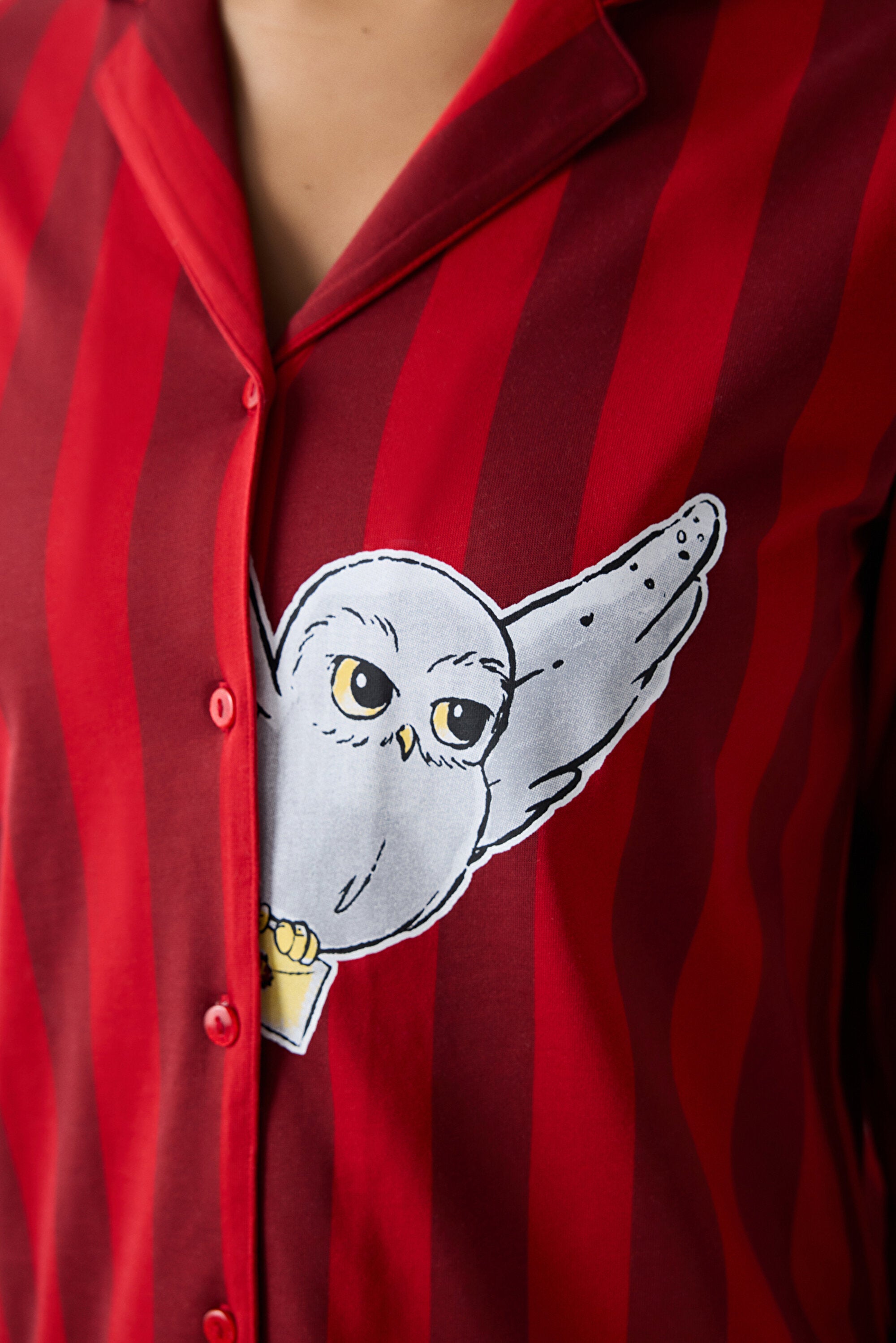 Harry Potter Hedwig Red Shirt Pants Pajama Set