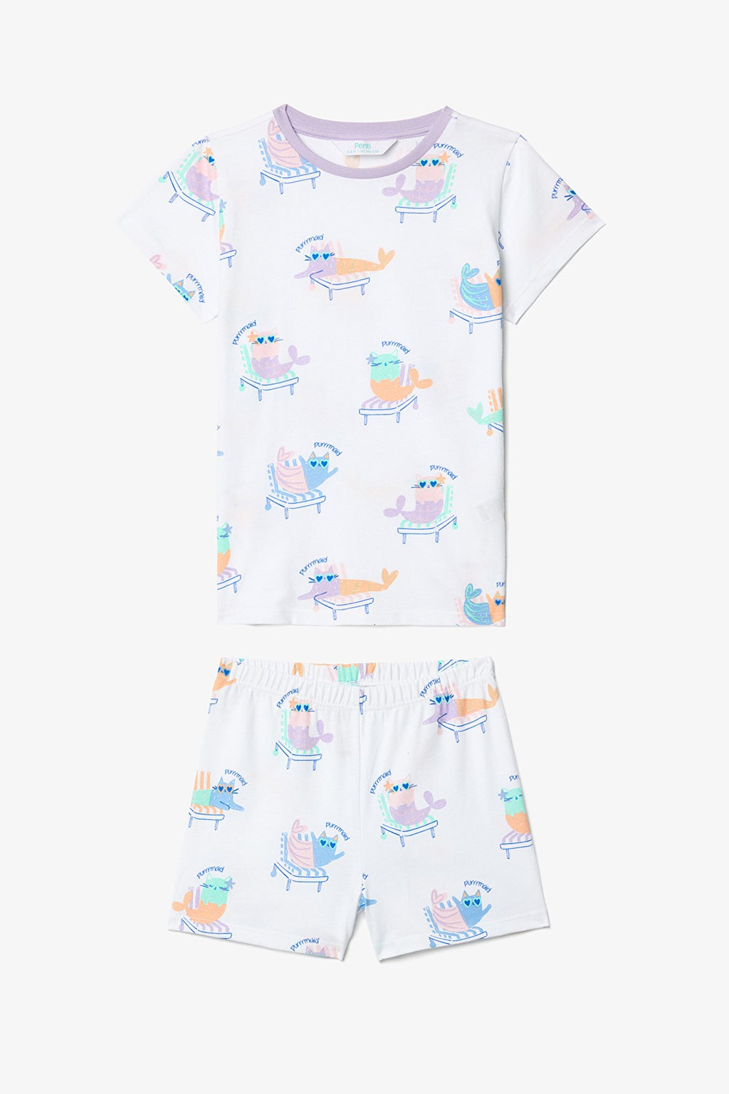 Girls Purrmaid 2-Piece Pajama Set