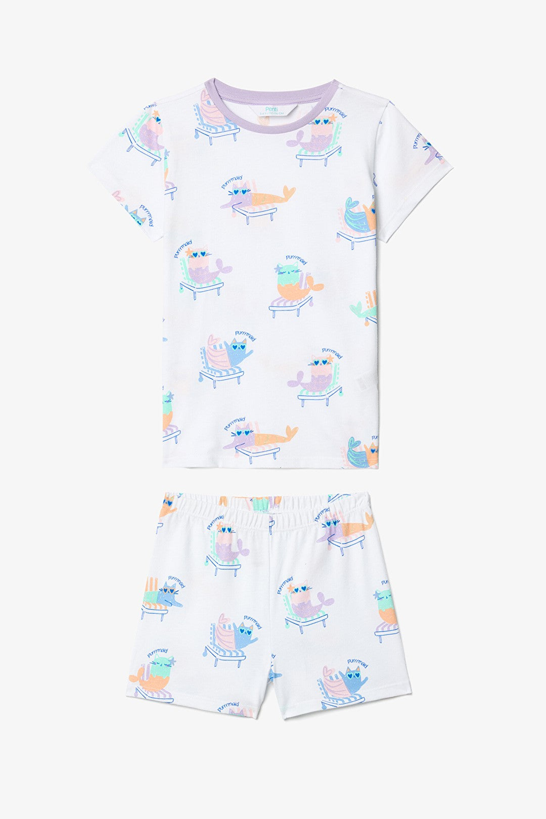 Girls Purrmaid 2-Piece Pajama Set