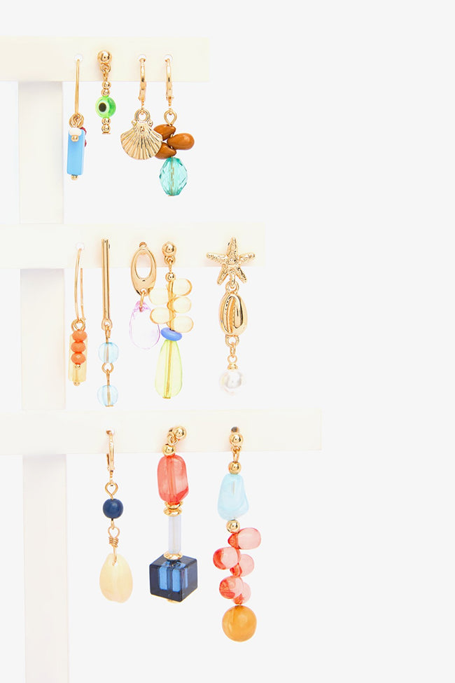 Belinda Gold Color Earring Set Hover Image