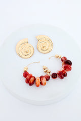 Lori Gold Color Earring Set