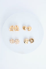 Selena Gold Color Earring Set