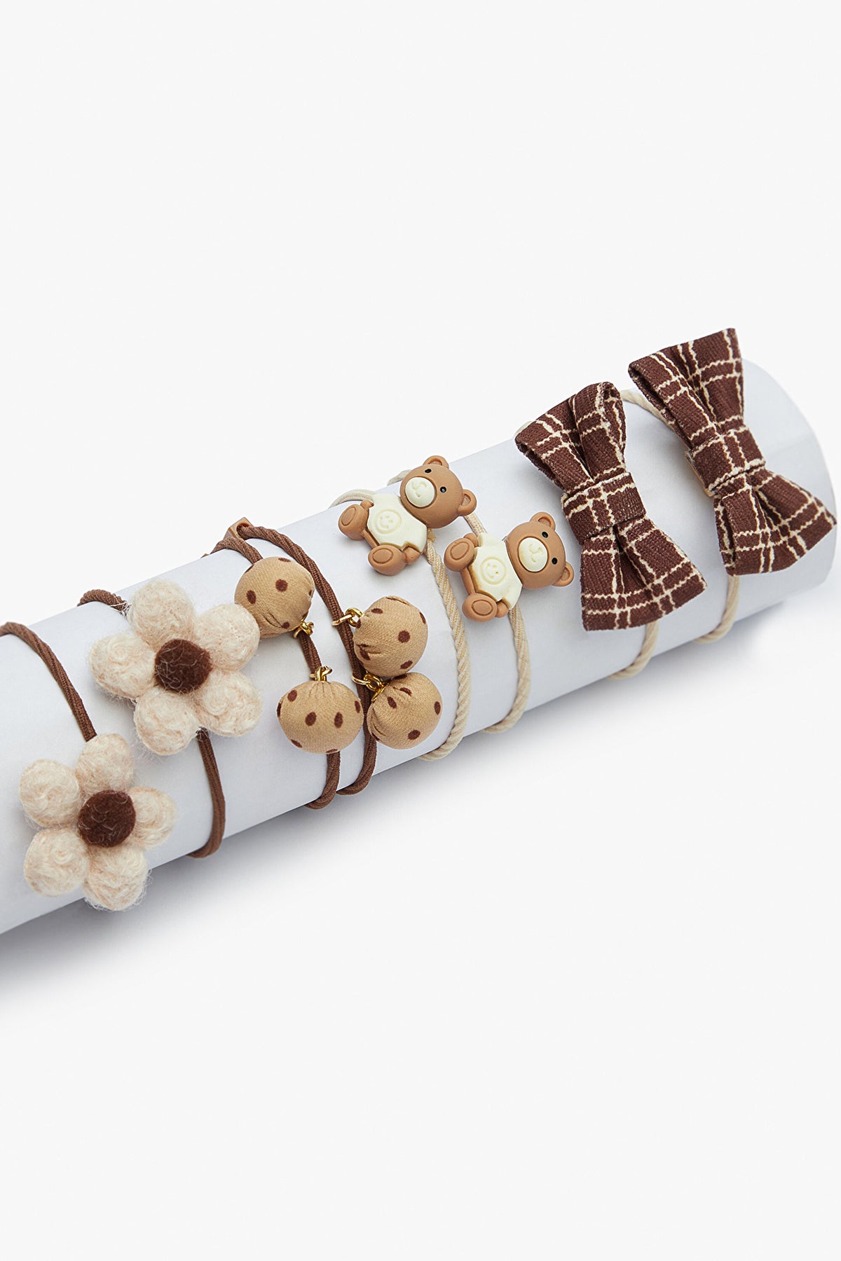 Girl's Teddy Bear Elastic Buckle Set
